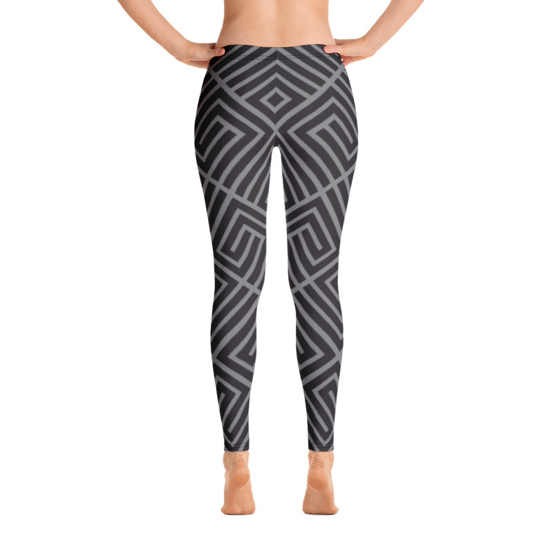 Gray Abstract "All Over" Leggings